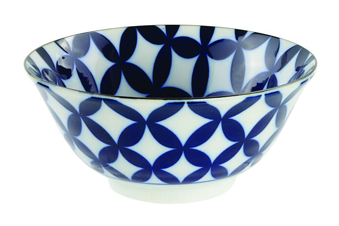 Bol Bleu / Blanc - Bols Mixtes - 14,8 x 6,8 cm 500 ml