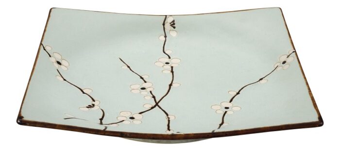 Assiette carrée vert menthe - Soshun - 22,9 x 22,9 cm