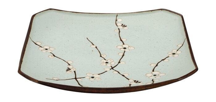 Assiette carrée vert menthe - Soshun - 19 x 19 cm