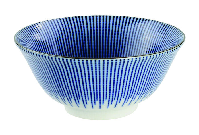 Bol Bleu / Blanc - Bols Mixtes - 13,5 x 7 cm 550 ml