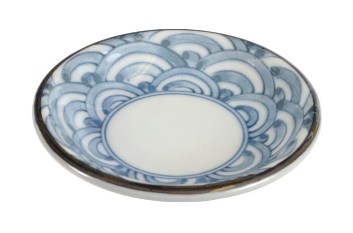 Tasse de sauce de soja Seiji gazon bleu / blanc 9,5x2cm