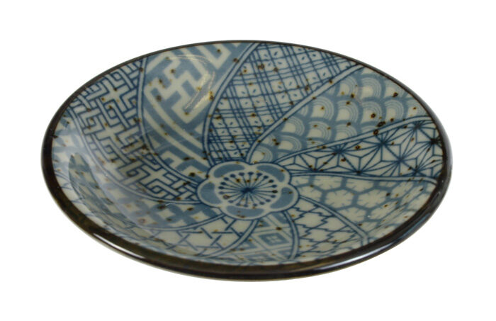 Bol de sauce soja Mashiko Bleu / Vert - 9,5 x 2 cm