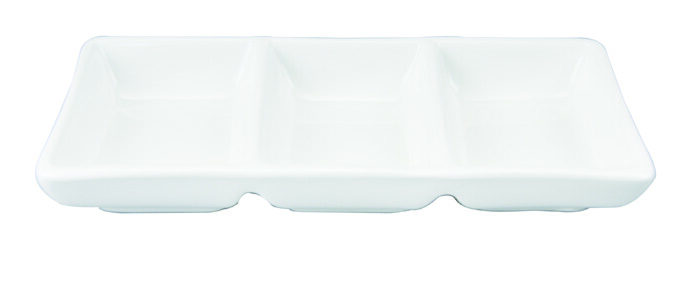 Assiette rectangulaire Blanc - Série Blanc - 3 pièces - 17 x 7 x 3 cm