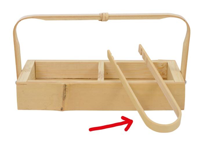 Pince en bambou pour le panier à épices - 9 cm