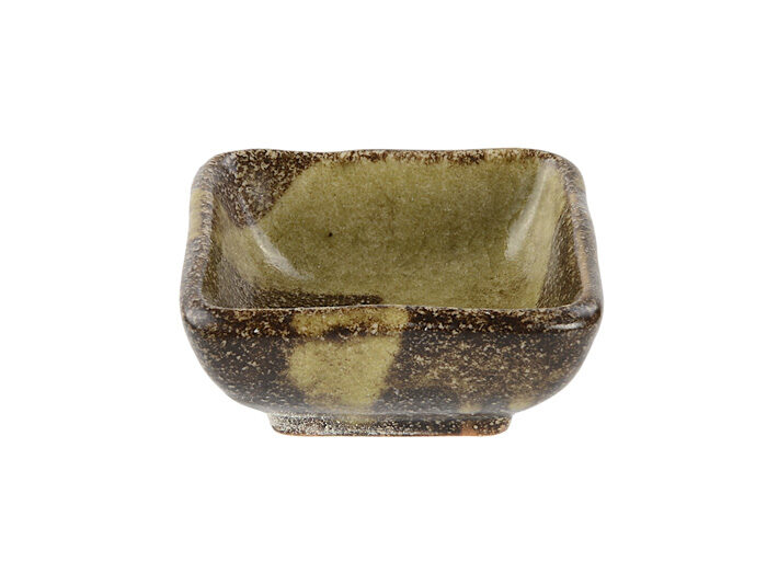 Bol de sauce soja marron / verte - 7,5 x 7,5 x 3 cm