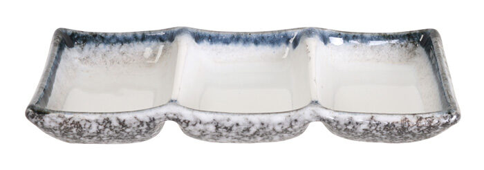 Bols à Sauce Gris / Blanc - Tajimi - 3 pièces - 19 x 9 x 2,5 cm