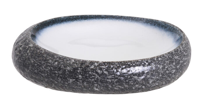 Assiette Profonde Gris / Blanc - Tajimi - 27 x 21 x 5,5 cm