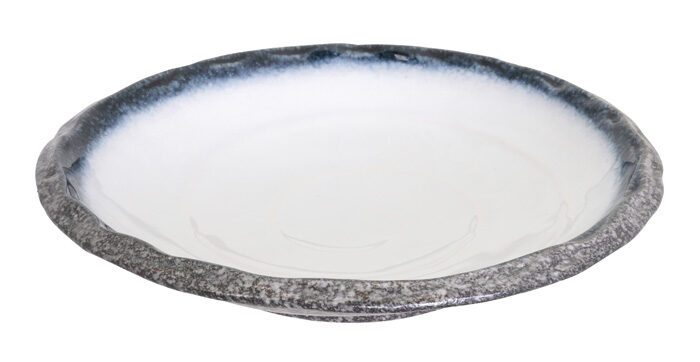 Assiette Profonde Gris / Blanc - Tajimi - 30 x 6.5 cm