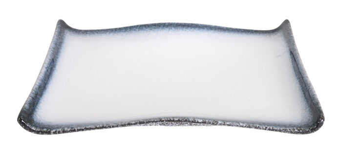 Assiette Rectangulaire Gris / Blanc - Tajimi - 30 x 22.2 x 2 cm