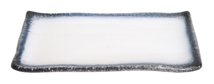 Assiette Rectangulaire Gris / Blanc - Tajimi - 26 x 13 x 2 cm