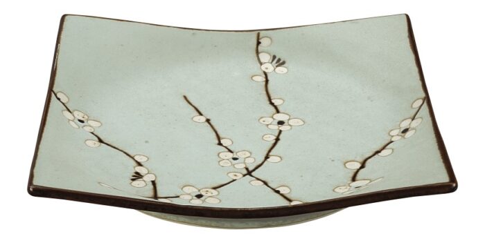Assiette carrée vert menthe - Soshun - 17,5 cm