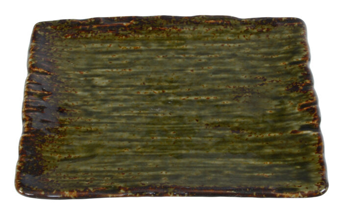 Assiette Carrée Verte - Oribe Vert - 12 x 12 cm