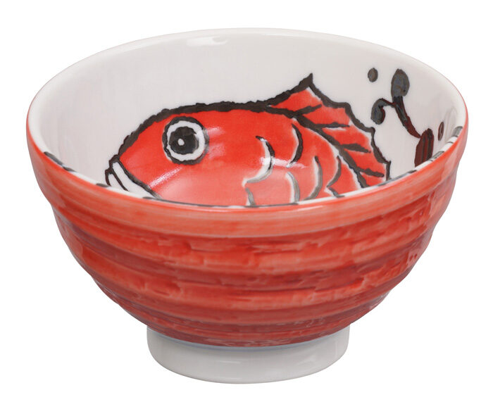 Bol Rouge - Fruits de Mer - 13.2 x 6.8 cm 500 ml