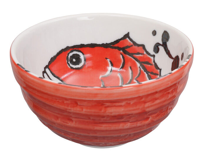 Bol Rouge - Fruits de Mer - 16 x 8.5 cm 1000 ml