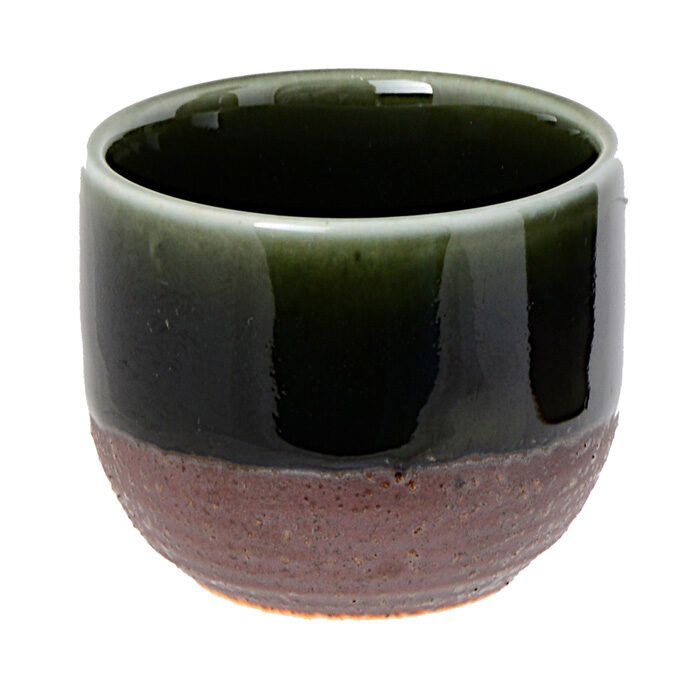 Coupe à saké verte - 5 x 4,2 cm