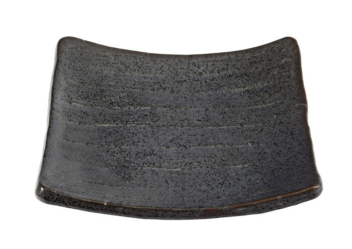 Assiette Carrée Noire - Grande Assiette - 16 x 16 cm