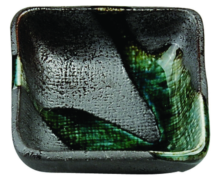 Assietteau Choku Carré Vert / Gris - Série Vert-Gris - 7.5 x 7.5