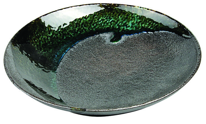 Assiette Vert / Gris - Série Vert-Gris - 26 cm