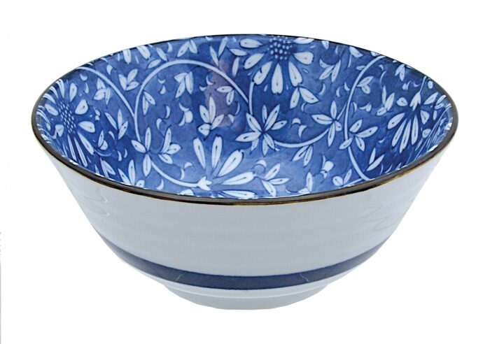 Bol Bleu / Blanc - Bols Mixtes - 15 x 6,5 cm 450 ml
