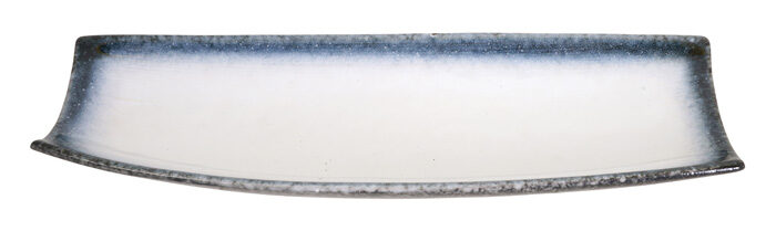 Assiette Rectangulaire Gris / Blanc - Tajimi - 32,5 x 12,3 cm