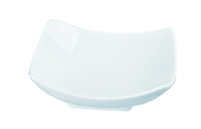 Assiette carrée Blanc - Série Blanc - 9,2 x 9,2 x 3 cm