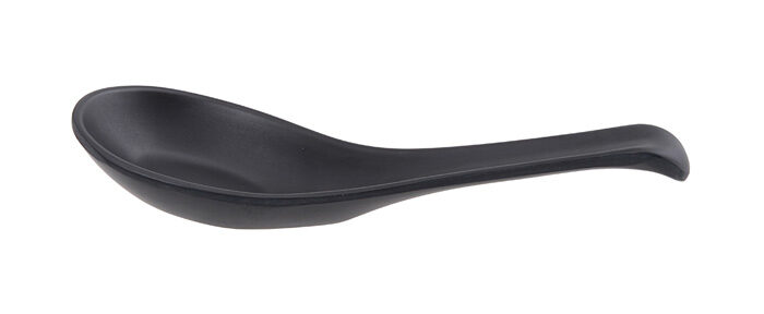 Cuillère à soupe noire - mélamine - 14,6 x 3,8 cm