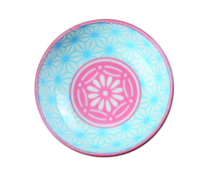 Bol à sauce bleu / rose - Star Wave - 9,5 x 3 cm