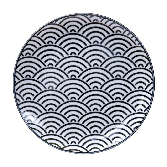 Planche à vagues noire / Blanc - Nippon Noir - 16 x 2 cm