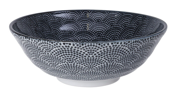 Bol à pois noir / blanc - Nippon Noir - 21 x 7.8 cm 1000 ml