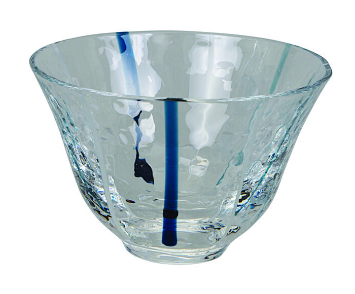 Coupe à Saké Bleu / Verre - 7,8 x 5 cm 90 ml