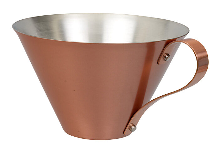 Tasse à Café Glacé en Cuivre avec Sous-Verre - 350ml - 11x13x7cm