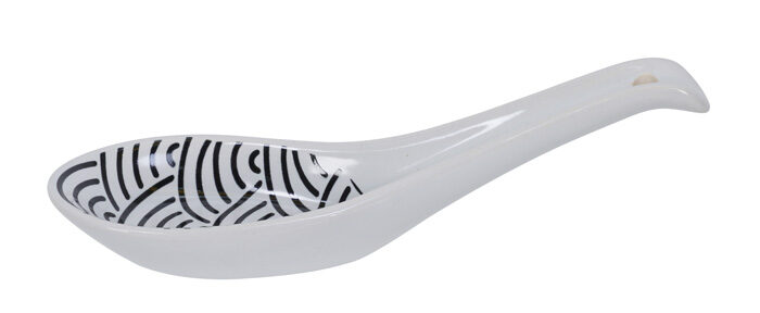 Cuillère Waves Noir / Blanc - Nippon Noir - 13,8 x 4,8 cm