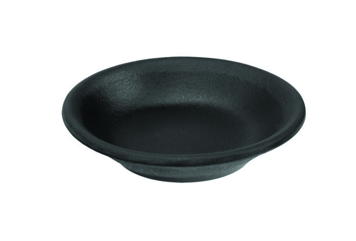 Assiette à sauce soja noire - mélamine - 8 x 1,6 cm