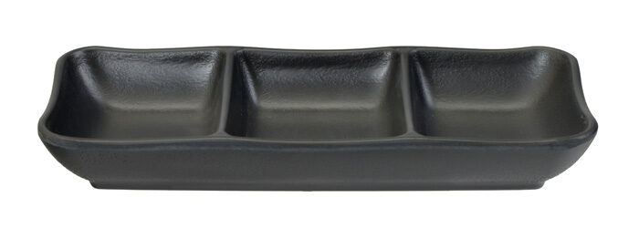 Bol à sauce noire - Mélamine - 3 pièces - 19,6 x 8,4 x 2,7 cm