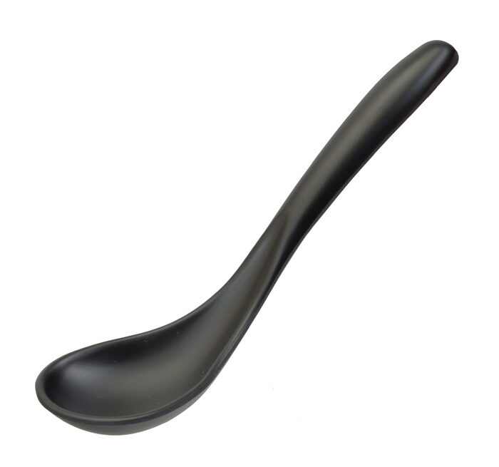 Cuillère à soupe noire - mélamine - 18,5 cm