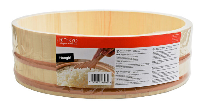 Sushi en bois Hangiri - Marchandises en bois - 33 x 9,5 cm