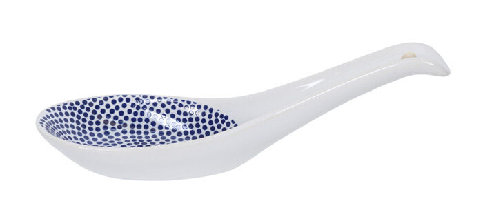 Cuillère Pois Bleu / Blanc - Bleu Nippon - 13,8 x 4,8 cm
