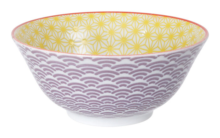 Bol Jaune / Violet - Star Wave - 15,2 x 6,7 cm 500 ml