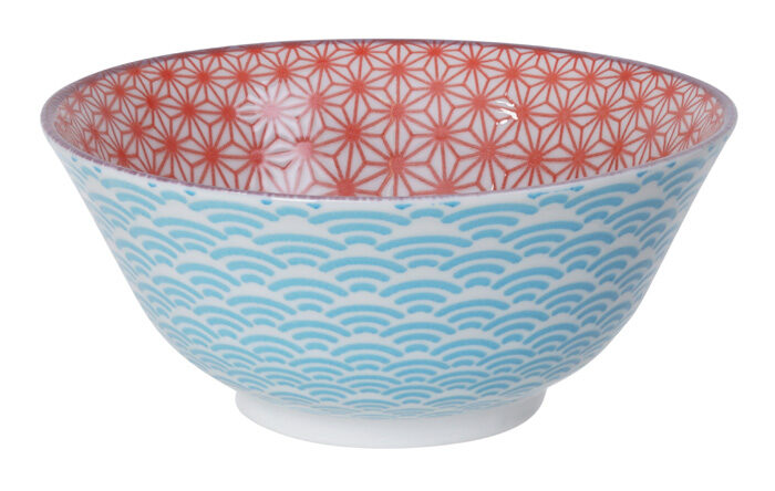 Bol rouge / bleu - Star Wave - 15,2 x 6,7 cm 500 ml