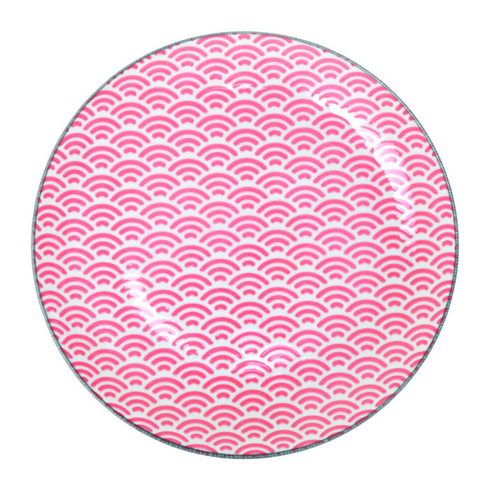Assiette rouge - étoile étoilée - 20,6 x 2,2 cm
