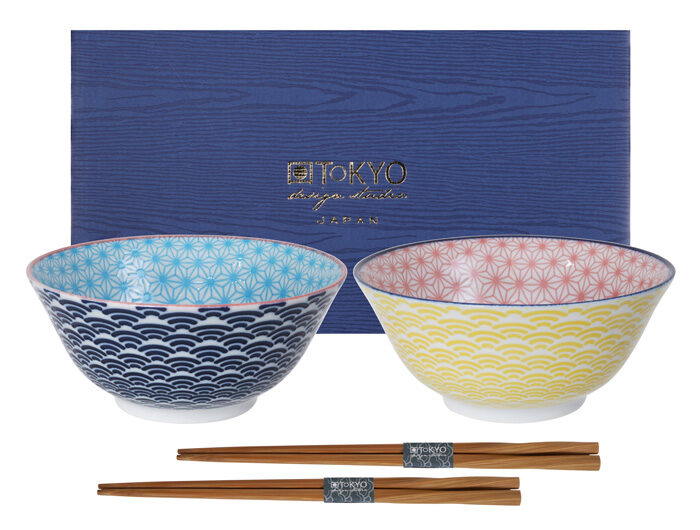 Bol à baguettes - Star Wave - Lot de 2 - 15,2 x 6,7 cm 500ml