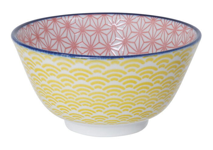 Bol Rose / Jaune - Star Wave - 12 x 6,4 cm 300 ml