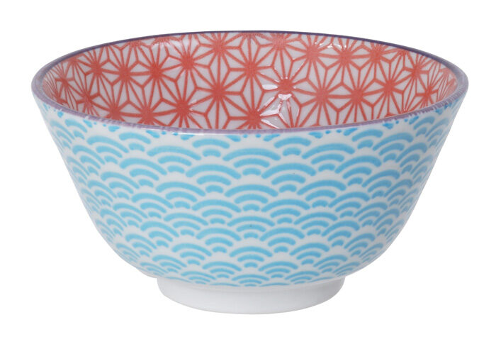 Bol Rouge / Bleu - Star Wave - 12 x 6,4 cm 300 ml