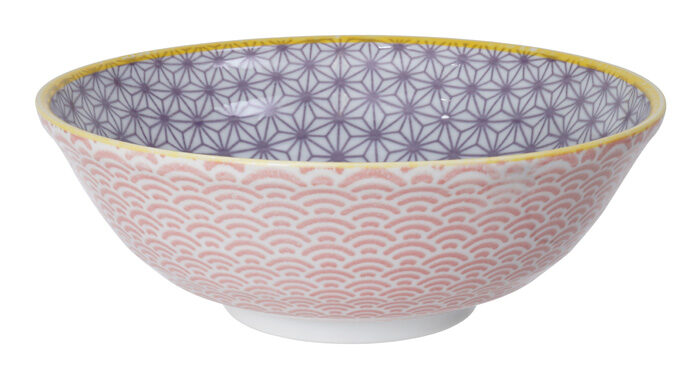 Bol Violet / Rose - Star Wave - 21 x 7.8 cm 1100 ml