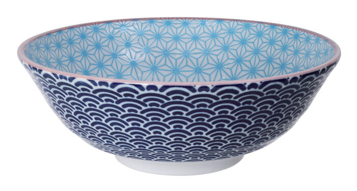 Bol Bleu / Bleu Foncé - Star Wave - 21 x 7.8 cm 1100 ml
