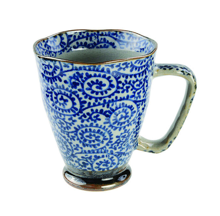 Tasse Bleu / Gris - 9 x 11cm 400ml