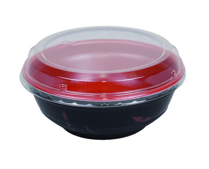 Bol À Emporter Noir / Rouge - 550ml