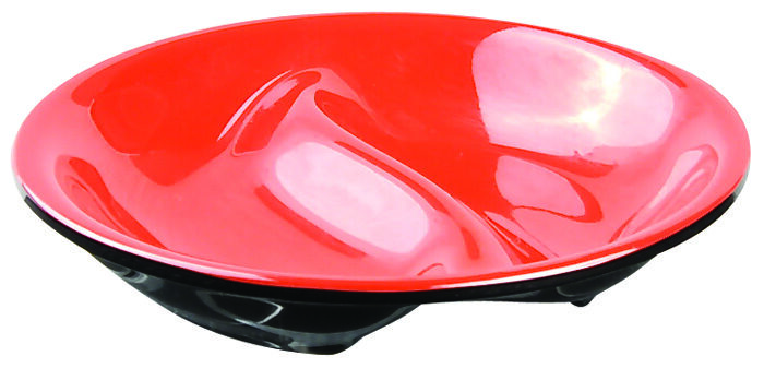 Bol à sauce noir / rouge - Mélamine - 9,5 cm