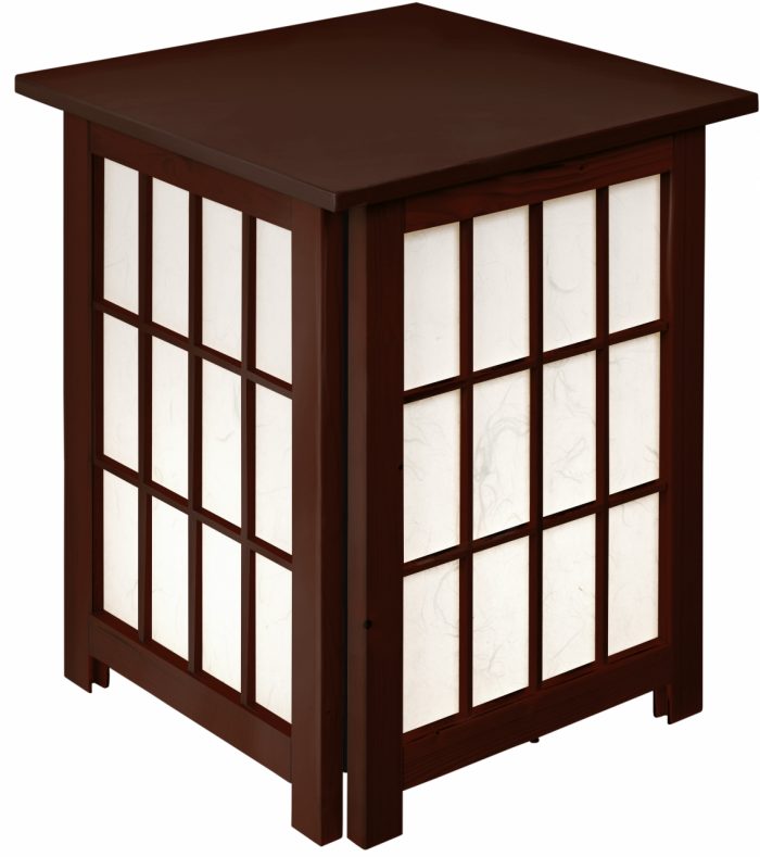 Japanse lampen-tafel  walnoot