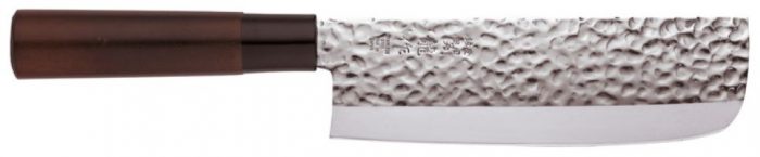 Acier Inoxydable - Couteau de cuisine - Nakkiri - 16,5 cm - Style martelé